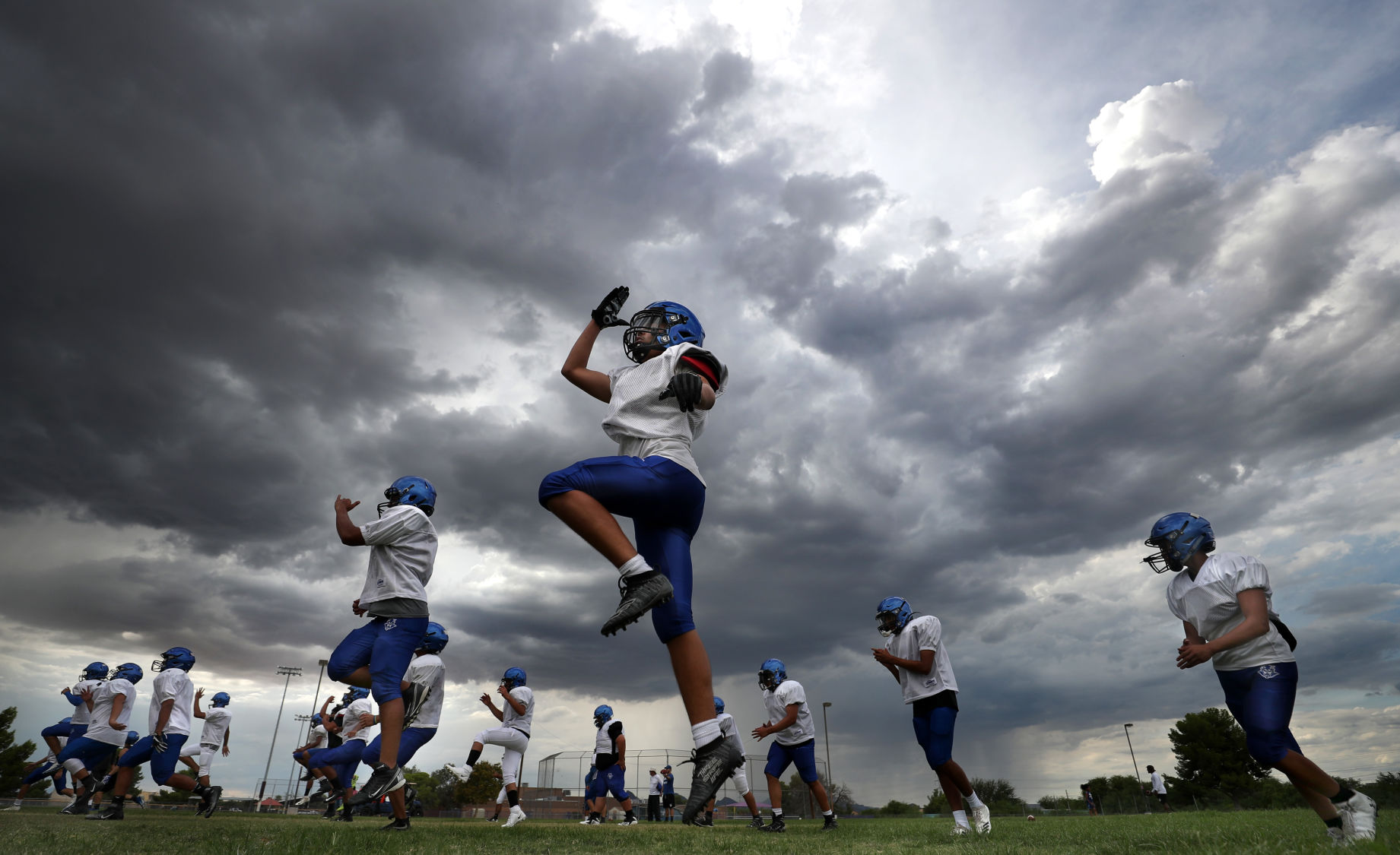 Monsoon over Sunnyside football